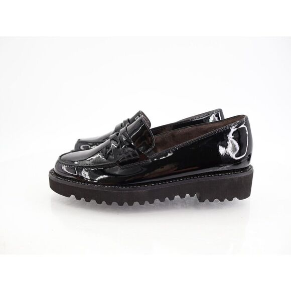 Paul Green Ariana Loafer Black Patent Leather Chunky Sole Gems UK 3.5 US 6 Comfy - Picture 5 of 15